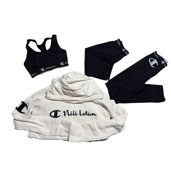 NILI LOTAN x Champion Hoodie Set‎ (Hoodie, Bra, Leggings, Shorts) - Picture 1 of 12
